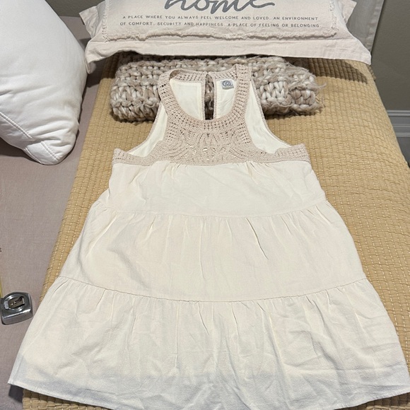 Dresses & Skirts - Sleeveless Cream Kids Dress